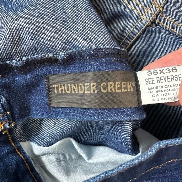 Vintage 1980s Thunder Creek DarkWash Blue Jeans Size 36 - Picture 5 of 5